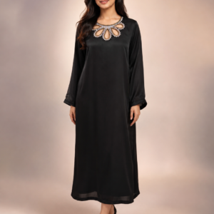 Black Luxury Silk 2PC | Embellished Fancy Galla | Timeless Evening Set