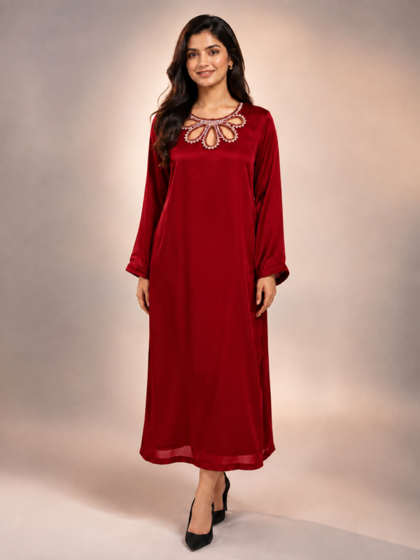 Red silk suit 2 piece